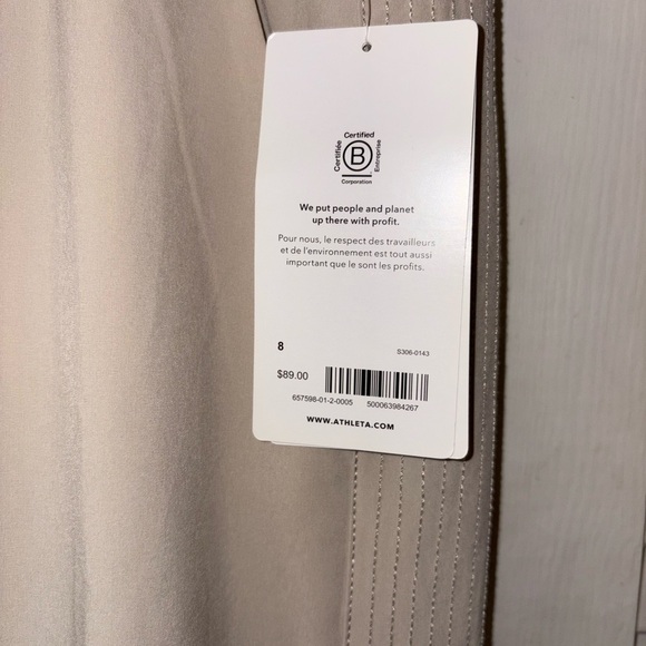 NWT Athleta Brooklyn Wide Leg Pants Sand Beige Tan Size 8 - Picture 4 of 7